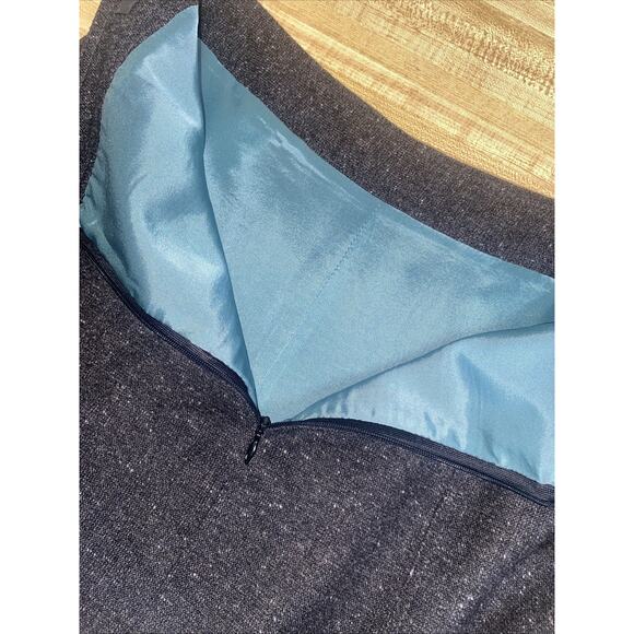 Women’s Zanella Charcoal Gray Tweed Wool Midi Skirt Size 6 Lined Made In Italy - Picture 7 of 9